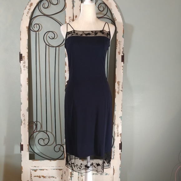 Rimini Dresses & Skirts - Rimini navy blue formal knee length dress size 10